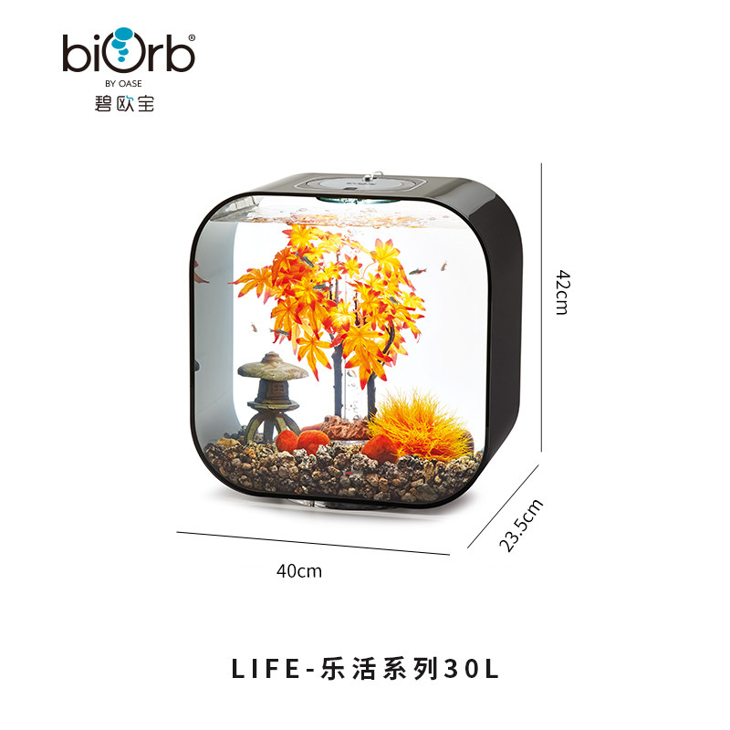biOrb30L小型鱼缸水族箱客厅家用桌面生态鱼缸装饰造景套餐免换水 - 实物图