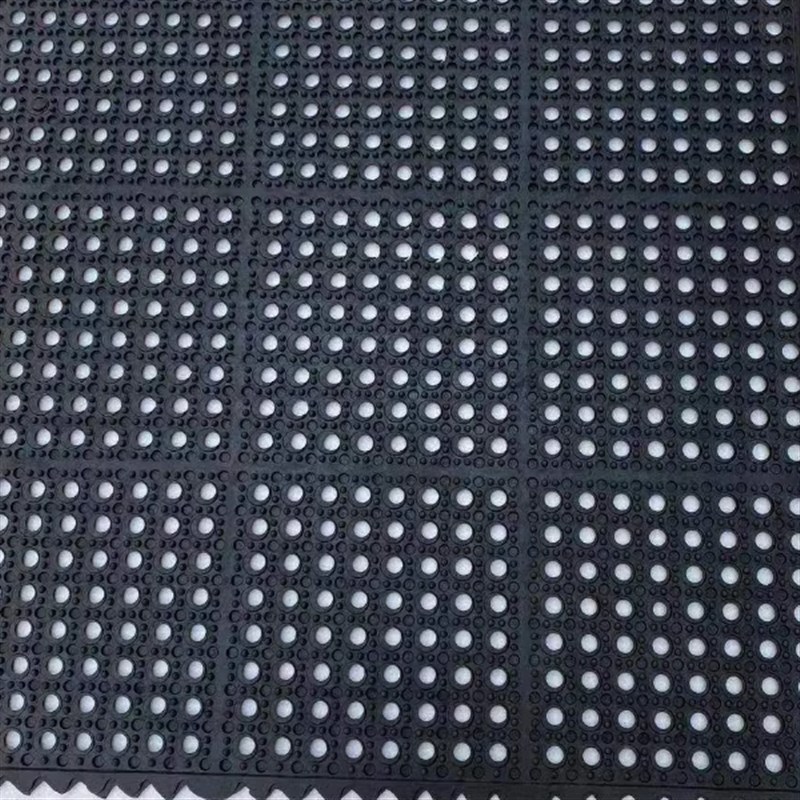 厨房吧台防滑垫防油橡胶垫黑色拼接脚垫工厂酒店商用减震塑料垫子