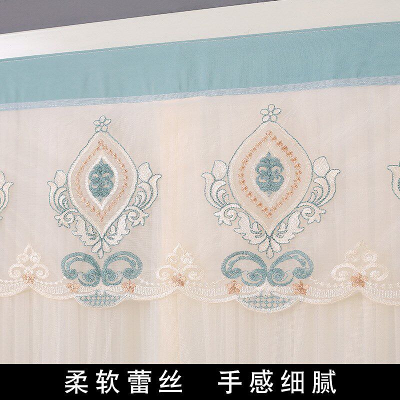 防蚊门帘家用免打孔魔术贴安装纱布双层遮光挂帘四季通用隔断帘子