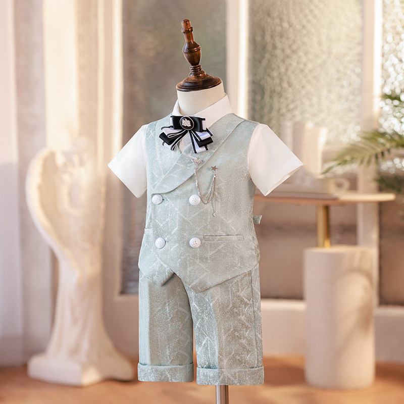 男童西装套装夏季2023新款周岁礼服男宝生日儿童花童主持人小西服