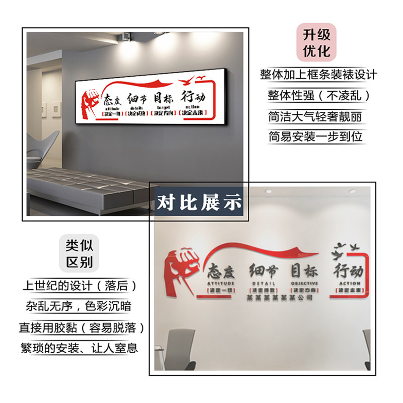 公司装饰画企业文化墙创意励志标语走廊会议室前台接待室挂画牌匾
