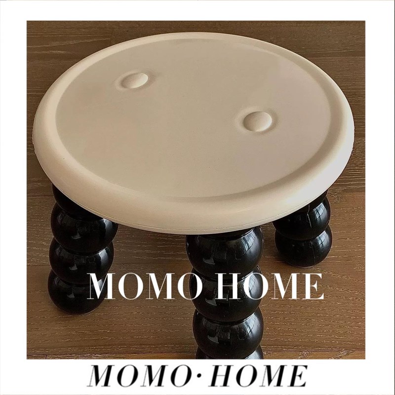 MOMO 复古卡通毛毛虫儿童椅子家用带靠背幼儿园可爱换鞋板