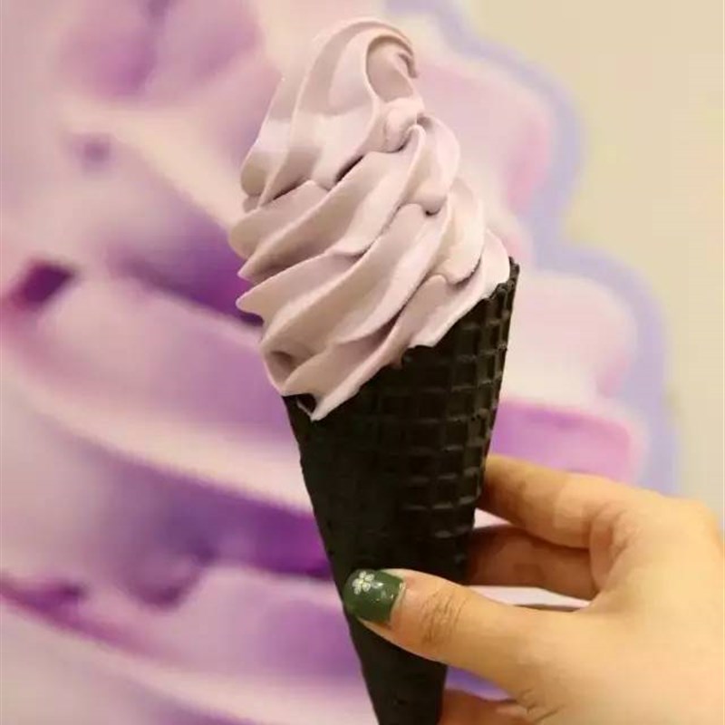 冰淇淋脆筒皮甜筒脆皮蛋筒黑色竹炭蛋卷蛋托冰激凌筒商用机400个