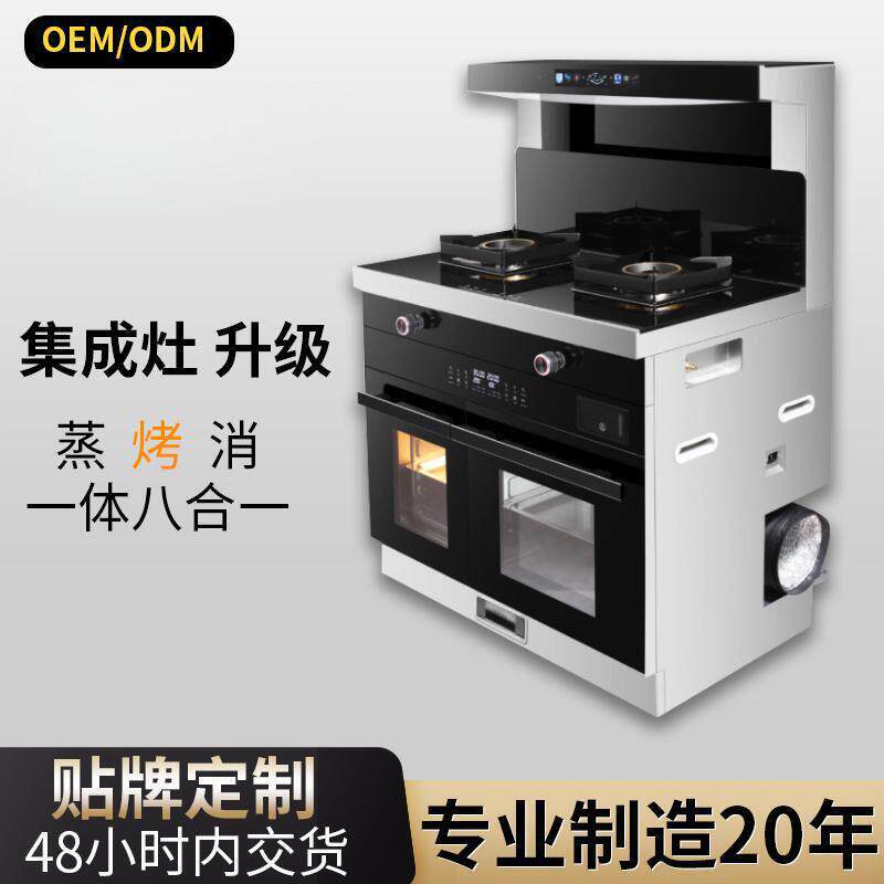 定制加工集成灶家用蒸烤一体下排式气电两用分体式智能