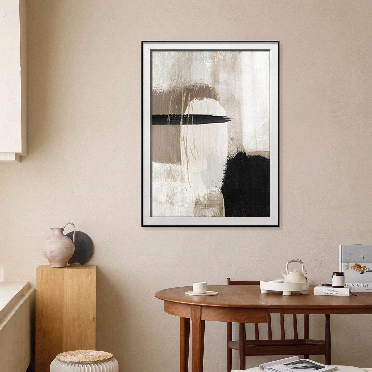 《默片帧》侘寂中客厅装饰画现代简约艺术玄关抽象艺术肌理挂画