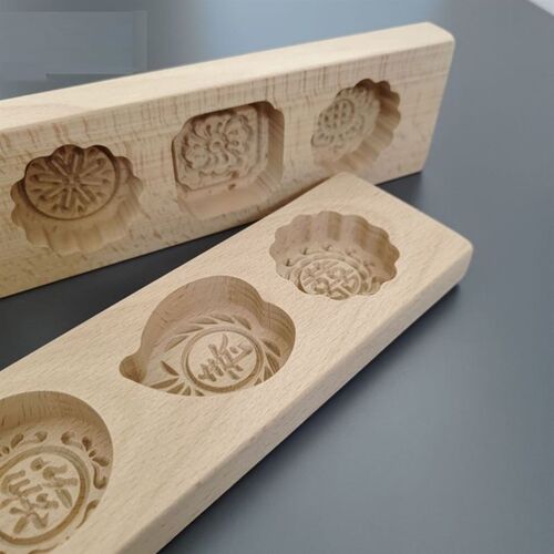 过年馒头模具家用龙年蒸花样面食造型专用模子木质花饽饽糕点磨具