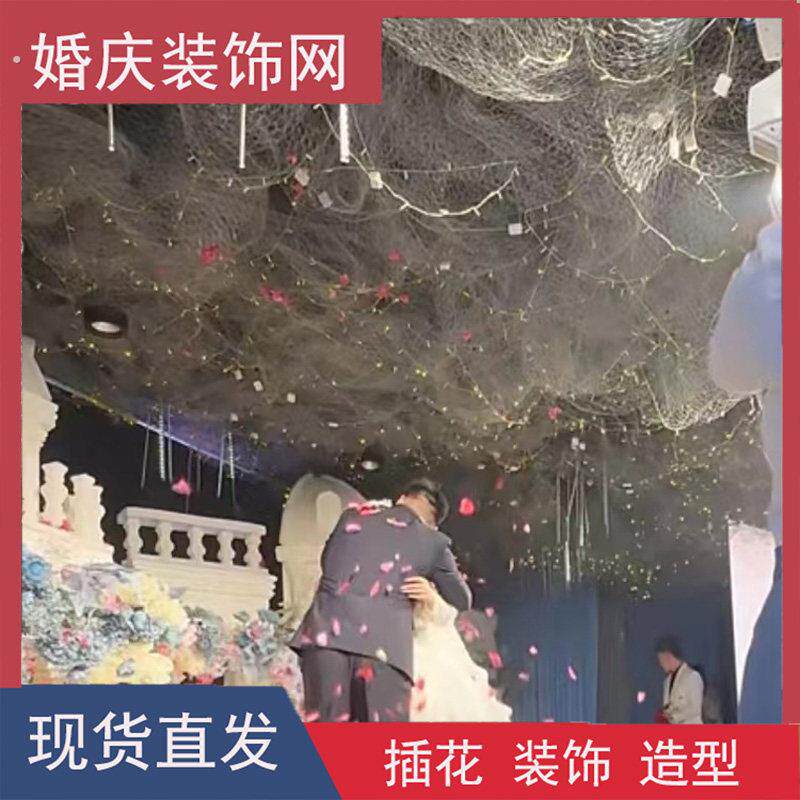 六角铁丝网格酒店悬吊式天板婚庆舞台道具软装饰造型手工拧插艺鸡