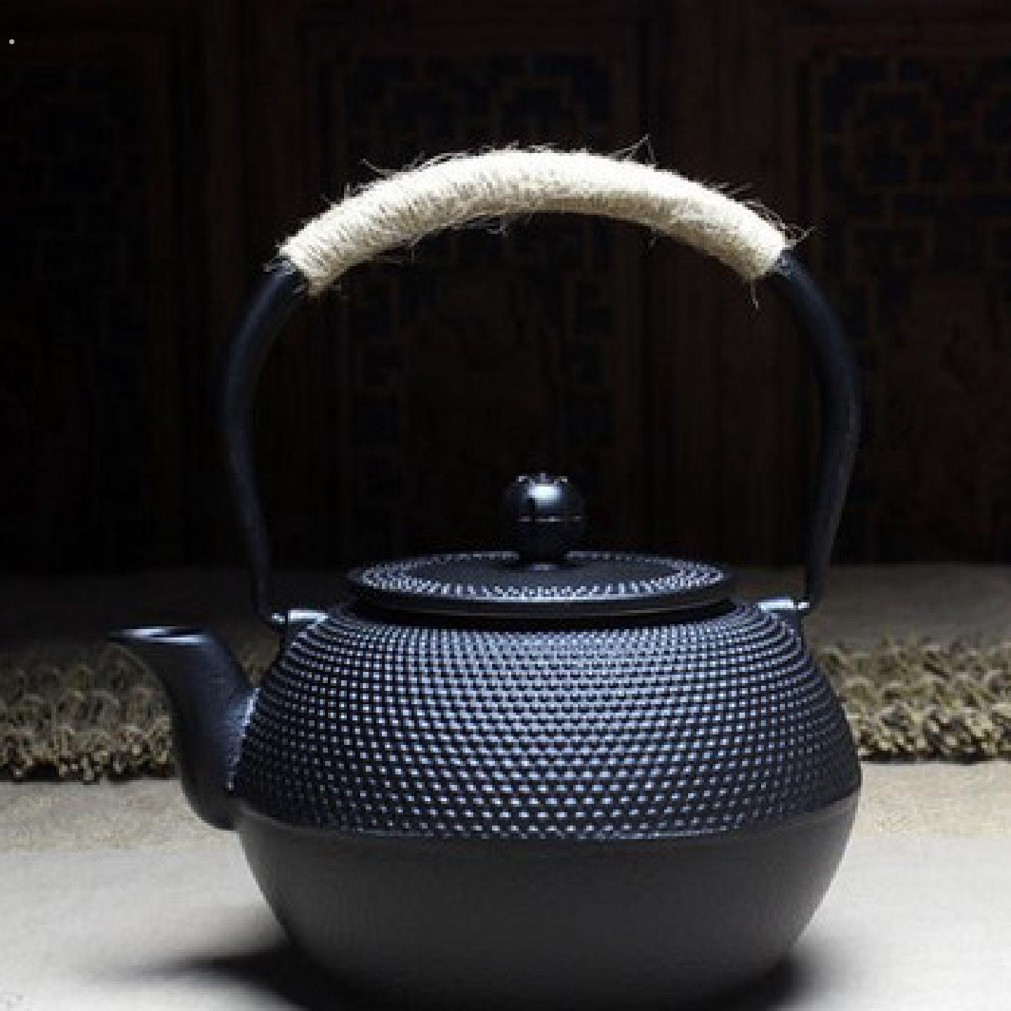 玄逸堂日式大容量铸铁茶壶适用黑晶炉围炉煮茶壶生铁壶泡茶用具