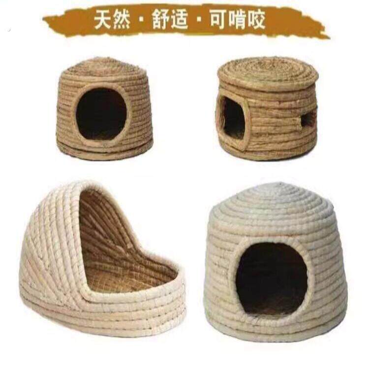 鸡窝防水鸽子巢窝鸟窝的芦丁鸡草编窝兔子小屋造景下蛋窝搭建户外