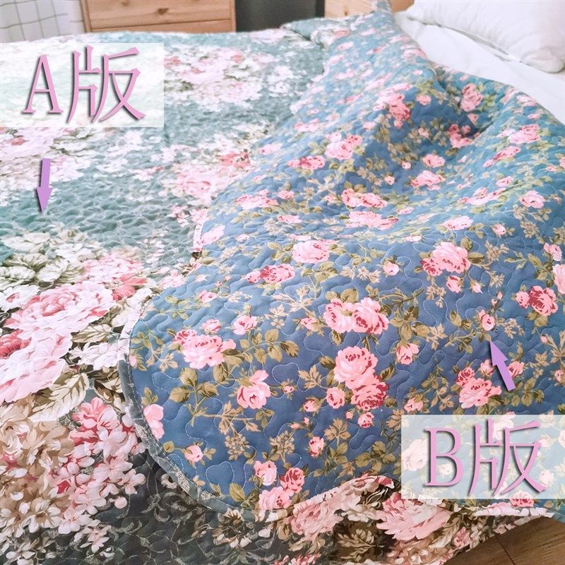 绗缝夹棉被子双人夏凉空调被可水洗加厚床单单件高端床盖春秋垫被