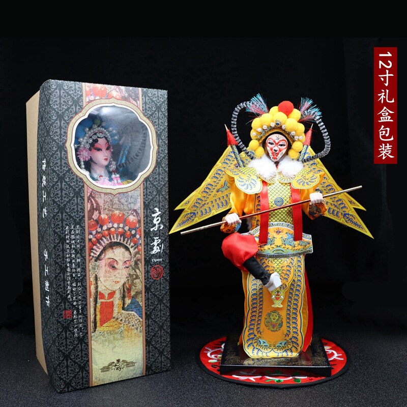 北京绢人大号京剧脸谱摆件戏曲人物娟人民间工艺品出国礼品送老外