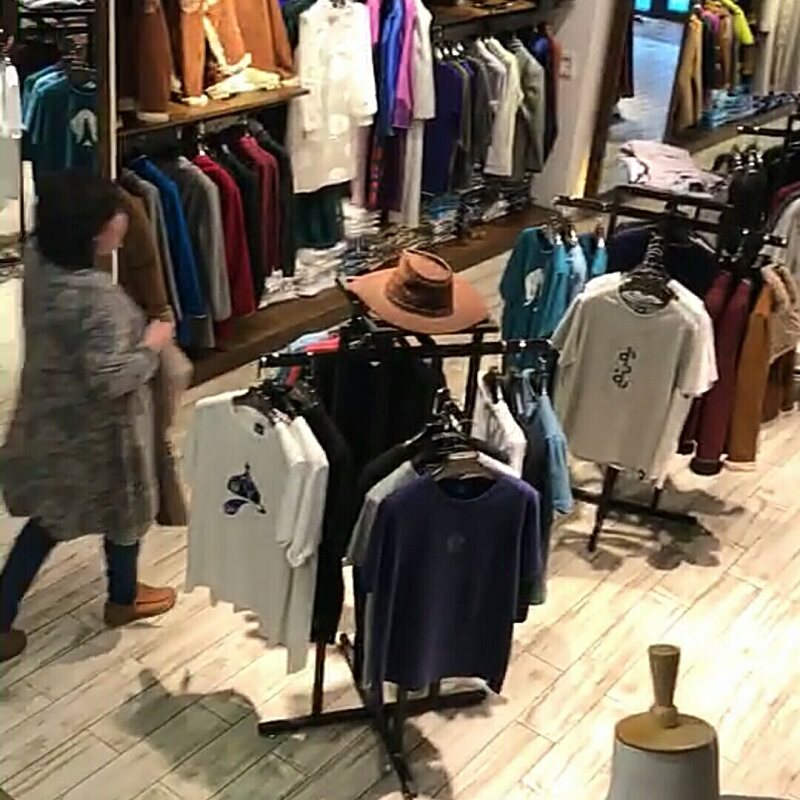 服装店货架展示架组合中岛架落地 男装陈列架子 四臂正挂衣服架子