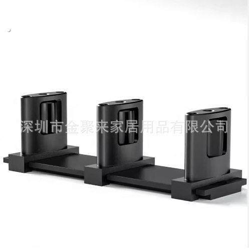 可调节壁柜门底部导向器三卡位滑动门地导免打孔谷仓门防跳定位器