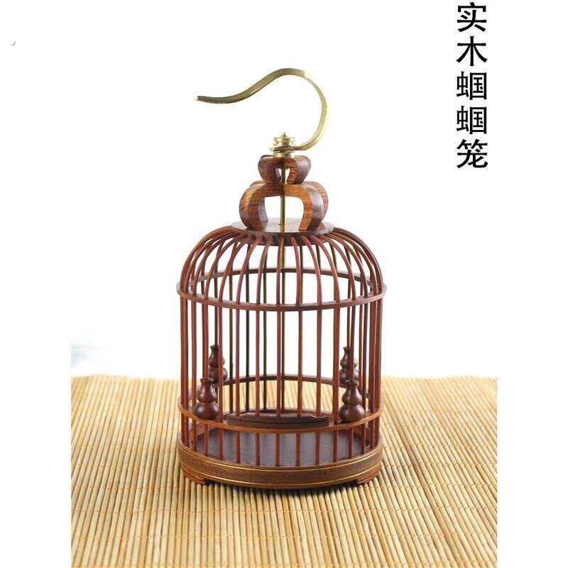 蝈蝈笼子乌木红木小型彷鸟笼手工实木制作饲养鸣虫爬虫蝈蝈笼礼物