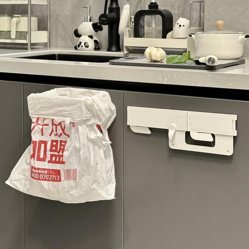 厨房垃圾架垃圾桶强磁吸方形款大号壁挂式拉圾桶可折叠厨房垃圾桶图片