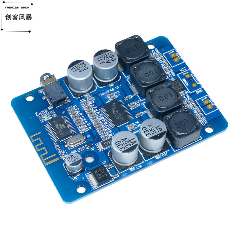 TPA3118蓝接收器立体声数字功放2X30W改装DIY蓝牙音箱/响音频接收