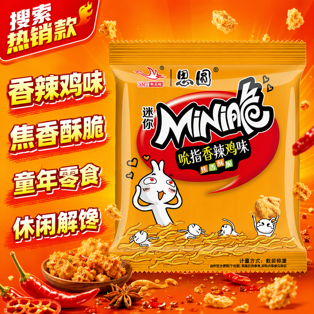 思圆方便面吮指香辣鸡迷你方便面干脆面儿童经典夜宵速食袋装