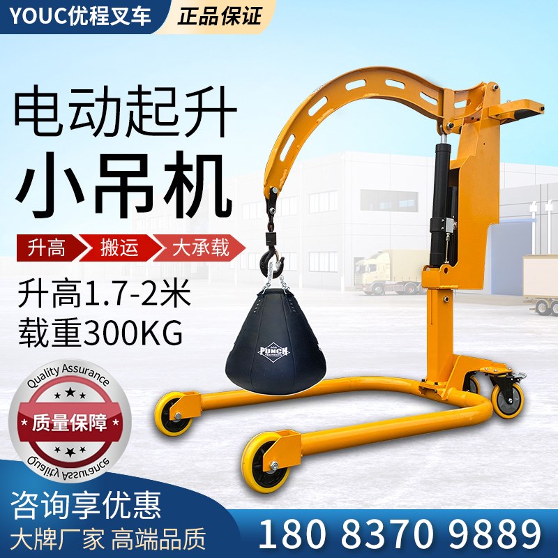300公斤可移动小吊机可拆卸电动提升机家用电动车轻型随车小吊车