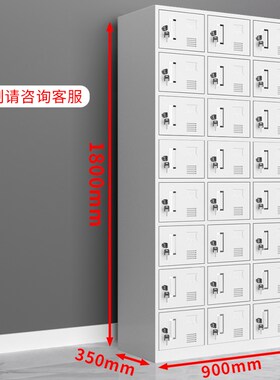 钢制员工铁皮柜二十四门更衣柜职员宿舍15门换衣柜带锁储物鞋柜子
