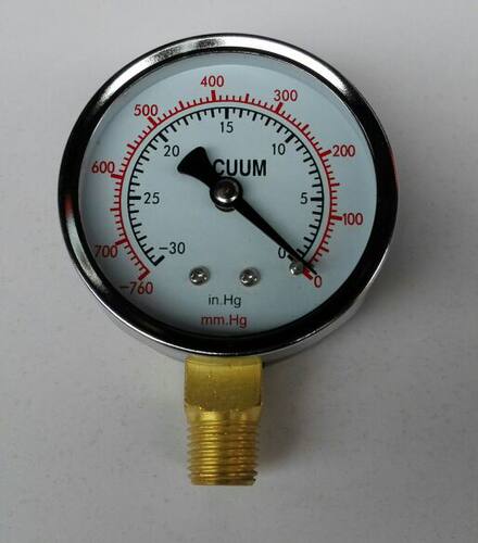 真空表 负压真空计 直径60mm vacuum -30in.hg~0 -760mm.hg~0