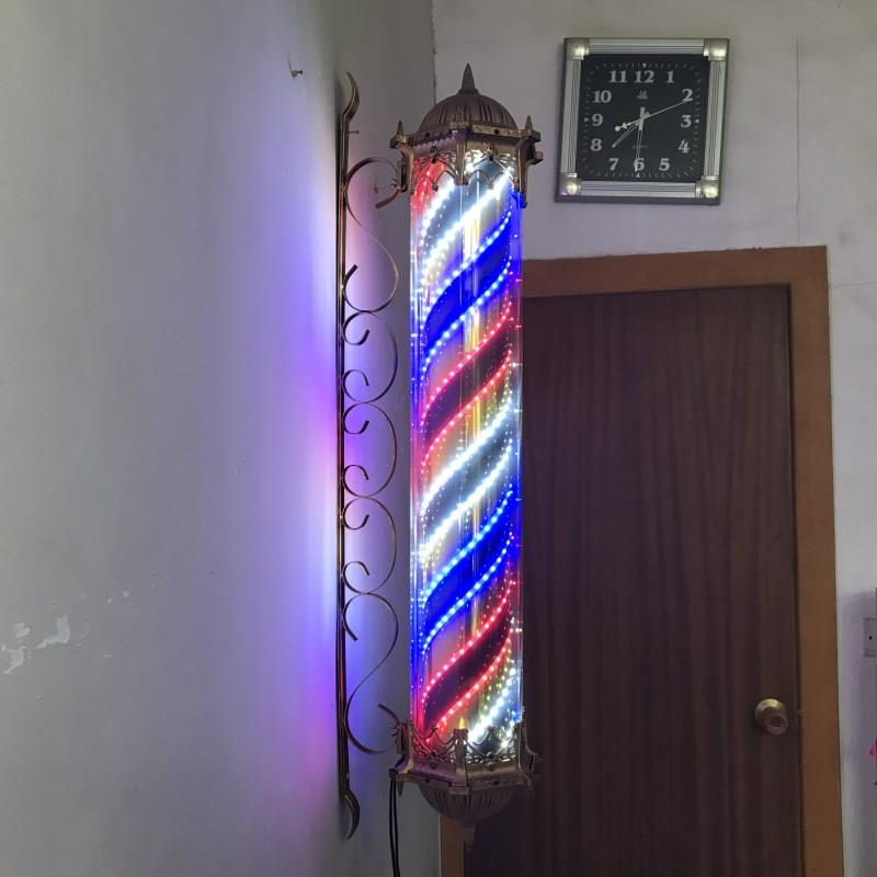 美发转灯LED欧式复古宫灯挂墙发廊转灯防水理发店标志灯包邮
