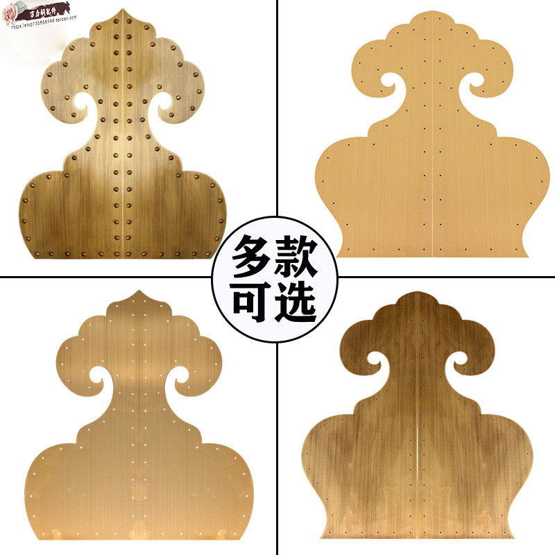 中式大门纯铜护角实木门祠堂寺庙客栈大门装饰铜角园林木门铜包角