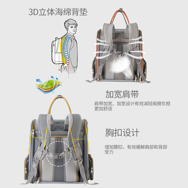 猫咪外出便携包双肩宠物背包可扩展空间狗狗背包可折叠手提猫包笼