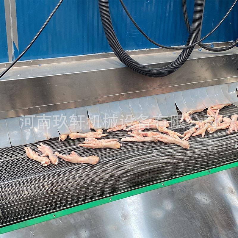 隧道式速冻机鸡爪鸡腿肉禽类速冻加工设备