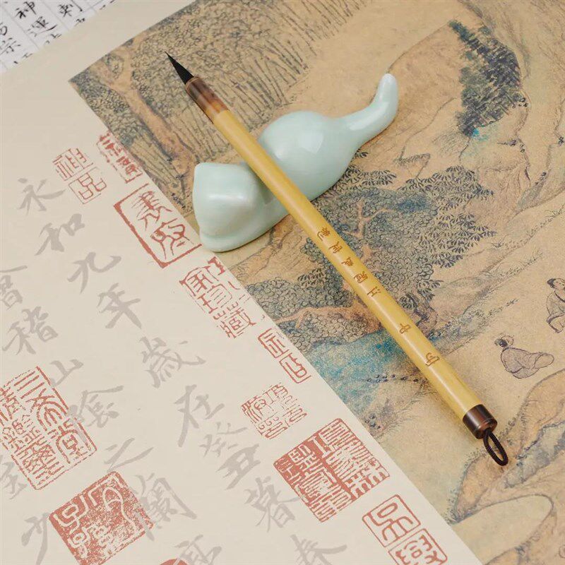 【话不多说江冠良定制】守中 纯黑尖紫毫瘦金体毛笔 出锋:2.0cm