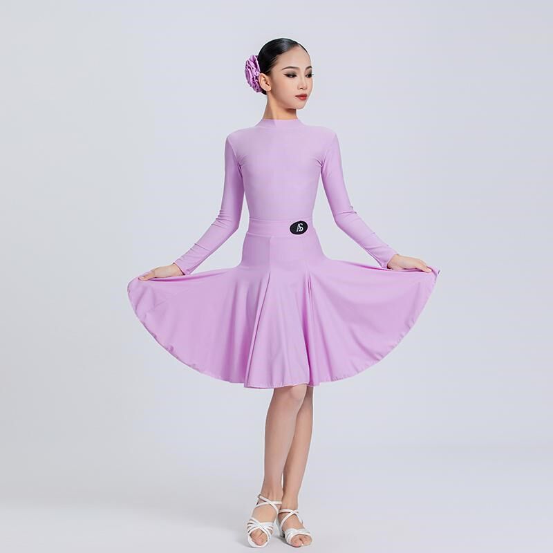 女童拉丁舞比赛规定赛服2024新款少儿舞蹈裙子儿童国际标准服装