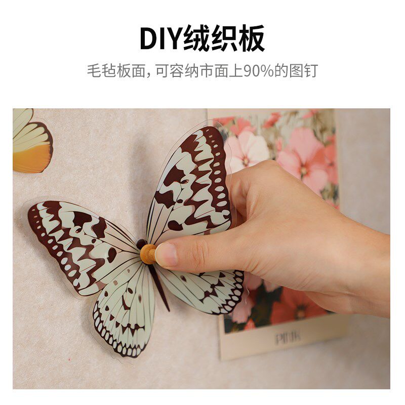 推拉隐藏式穿衣镜diy毛毡板照片墙装饰画可置物隐形全身镜子挂画