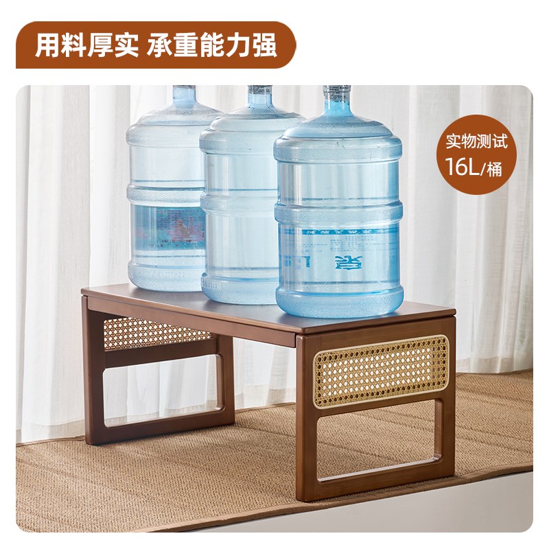 竹庭藤编飘窗桌子可折叠小茶几榻榻米炕桌床上学习书桌窗台矮茶桌