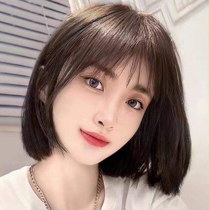 假发女短发2021年新款时尚全头头套自然波波头仿全真人发整顶长发