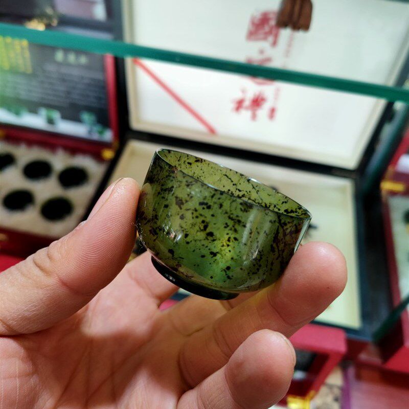 静云轩夜光杯祁连玉酒泉夜光杯访友礼物精选中号平碗杯送礼品盒