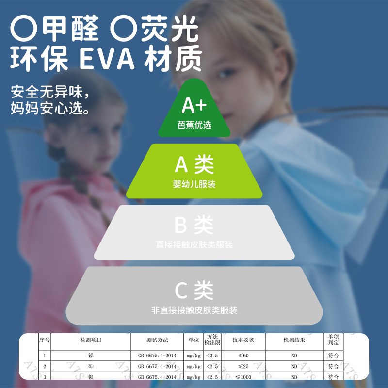 芭蕉儿童雨衣男童女童长款全身防暴雨套装女孩小学生上学专用雨披