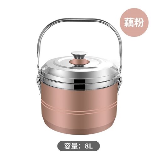 黄河8L304不锈钢免火再煮锅家用焖烧锅保温节能锅离火续煮锅汤锅