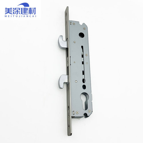 断桥铝合金门锁钩子锁推拉门锁双钩锁体锁芯中心距30/35重型门用