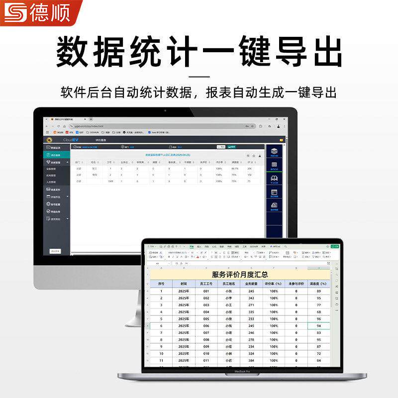 70线价器DS-790卧满意度好差评服务卧式液晶无评管理9评分器