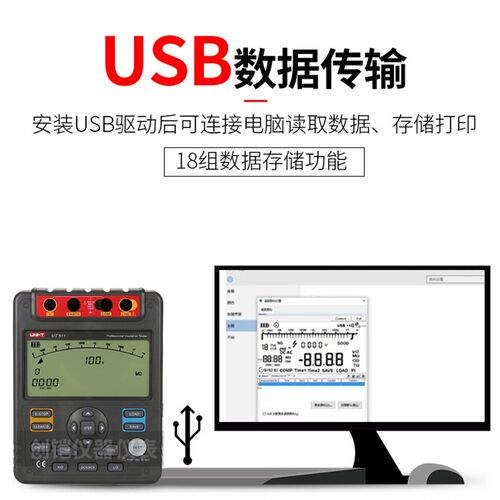 优利德UT511绝缘电阻测试仪便携数字兆欧表 智能型电阻表绝缘摇表