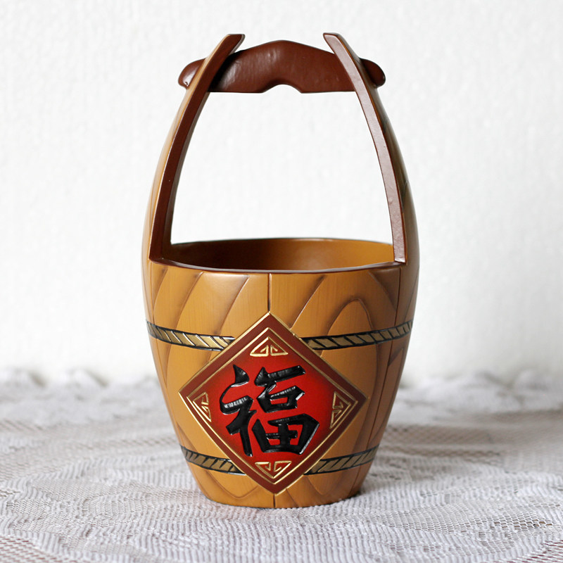 玄关钥匙收纳摆件茶几鞋柜小工艺品桌面装饰创意陶瓷存钱罐杂物桶
