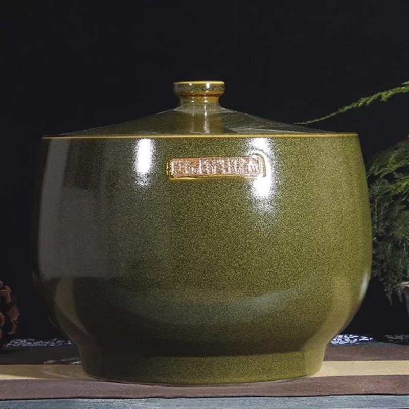 景德镇陶瓷米缸水缸油缸面缸带盖家用厨房储米箱米桶腌菜茶叶饼