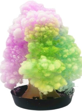 七彩色魔法圣诞节圣诞树小时候纸树开花结晶树装饰品节日礼物玩具