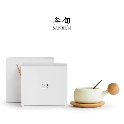 叁旬知馨咖啡杯高档精致家用陶瓷水杯高颜值杯碟套装拿铁拉花杯子