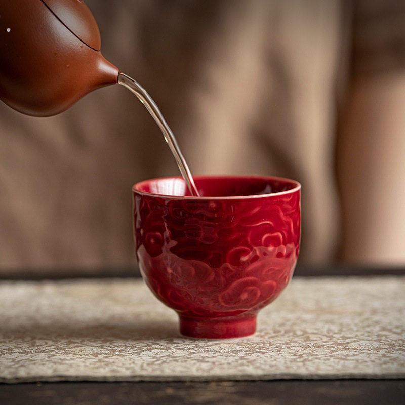 新款 复古主人杯功夫泡茶杯个人杯茶盏茶室品茗杯家用防烫泡茶杯