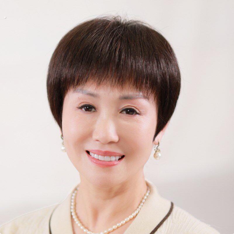 2025新款假发女短发真发全真自然中年妈妈50岁夏季超薄光头全头套