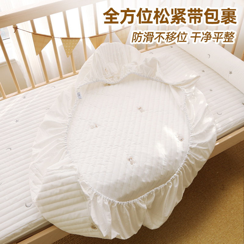 婴儿床床笠隔尿垫防水可洗宝宝床单纯棉a类儿童拼接床垫罩套定制
