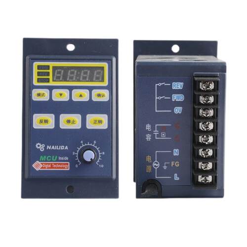 路华仕达带正反转精密智能数显调速器US52单相220V6-400W电机马达