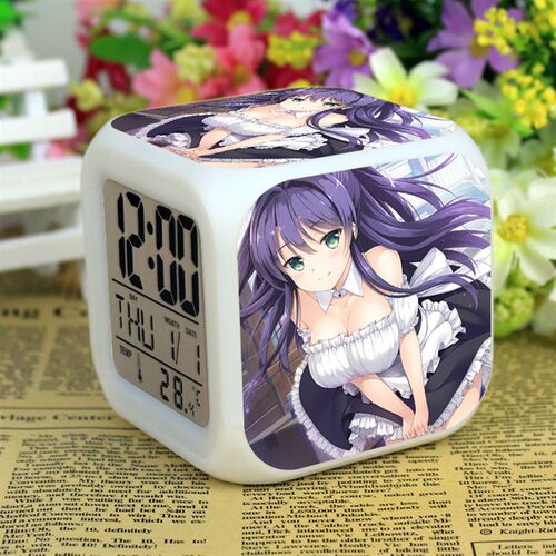 崩坏3崩三动漫周边七彩发光小闹钟学生创意礼物大铃声静音床头钟