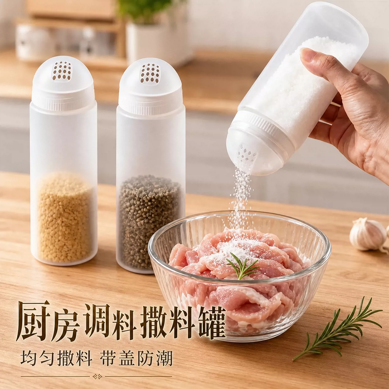 撒粉罐烧烤调料瓶家用胡椒粉撒盐罐塑料调味瓶撒料均匀厨房调料盒