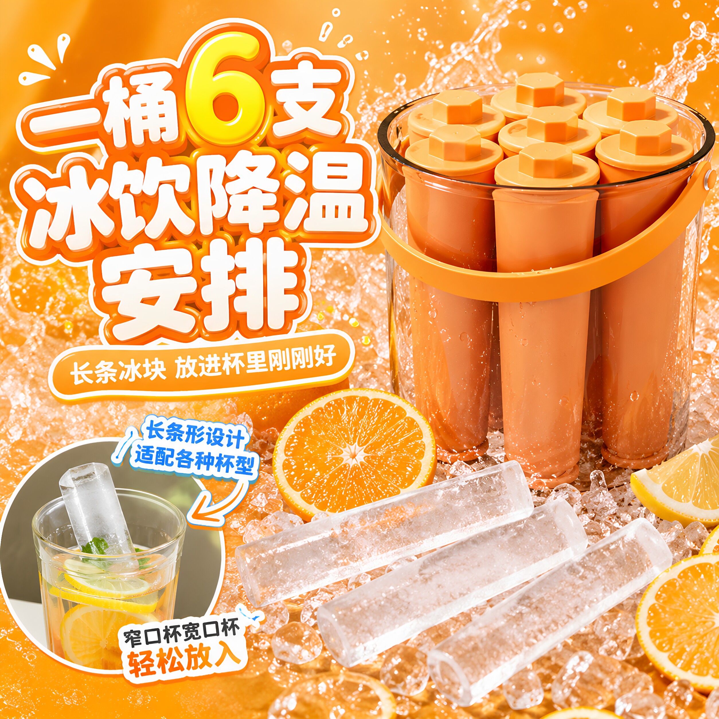 食品级硅胶长条冰格冰箱冷冻